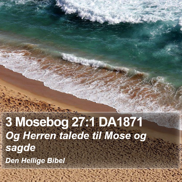 3 Mosebog 27:1 DA1871 Bible Study