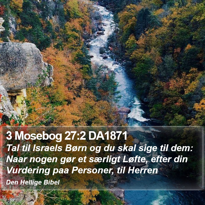 3 Mosebog 27:2 DA1871 Bible Study