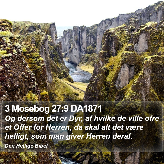 3 Mosebog 27:9 DA1871 Bible Study