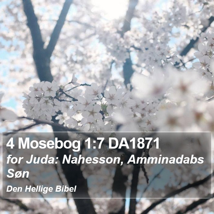 4 Mosebog 1:7 DA1871 Bible Study