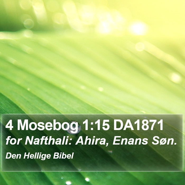 4 Mosebog 1:15 DA1871 Bible Study