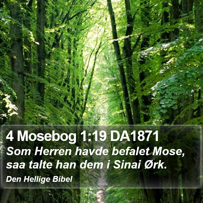 4 Mosebog 1:19 DA1871 Bible Study