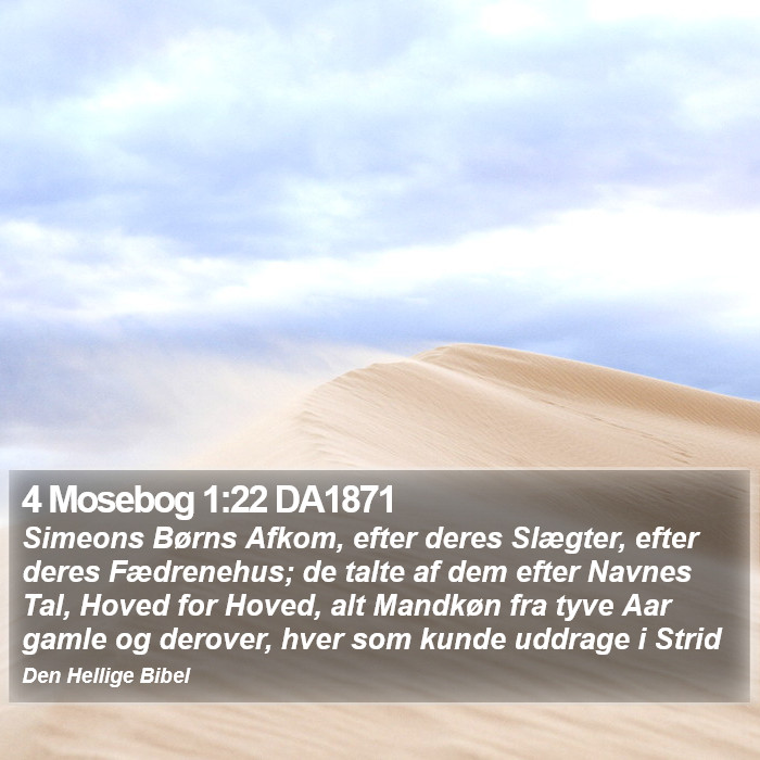 4 Mosebog 1:22 DA1871 Bible Study