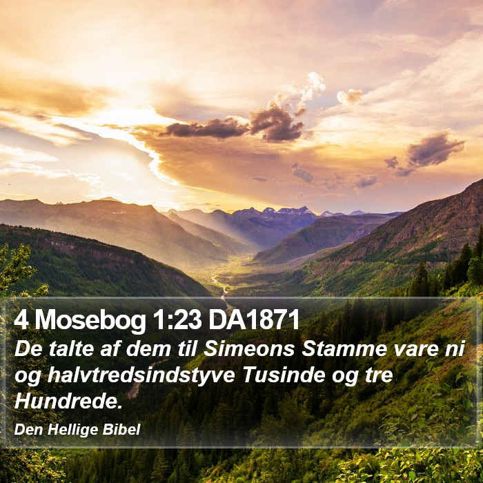 4 Mosebog 1:23 DA1871 Bible Study