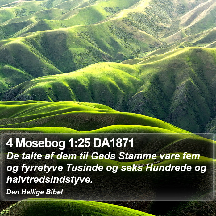 4 Mosebog 1:25 DA1871 Bible Study