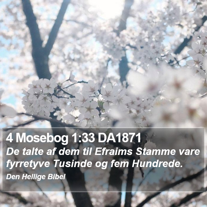 4 Mosebog 1:33 DA1871 Bible Study