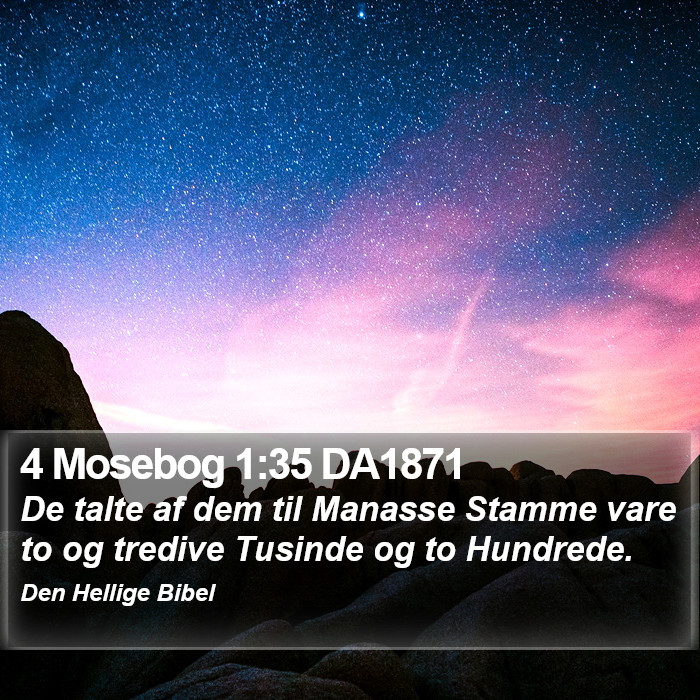 4 Mosebog 1:35 DA1871 Bible Study