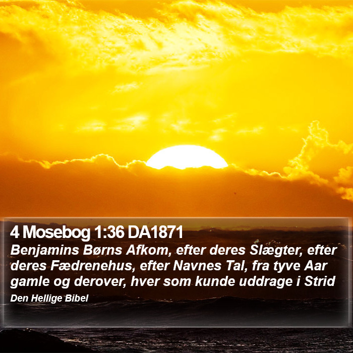 4 Mosebog 1:36 DA1871 Bible Study