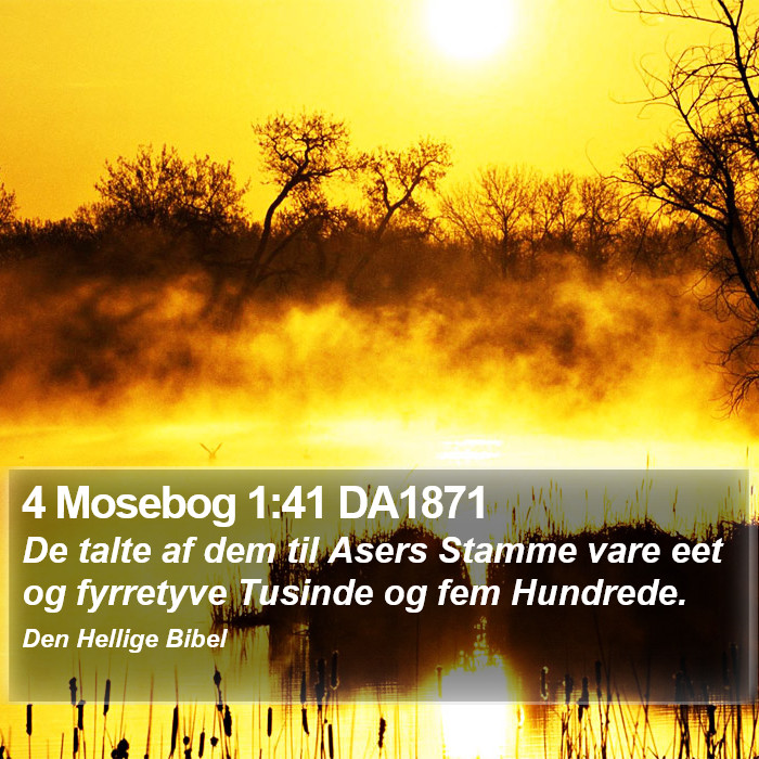 4 Mosebog 1:41 DA1871 Bible Study