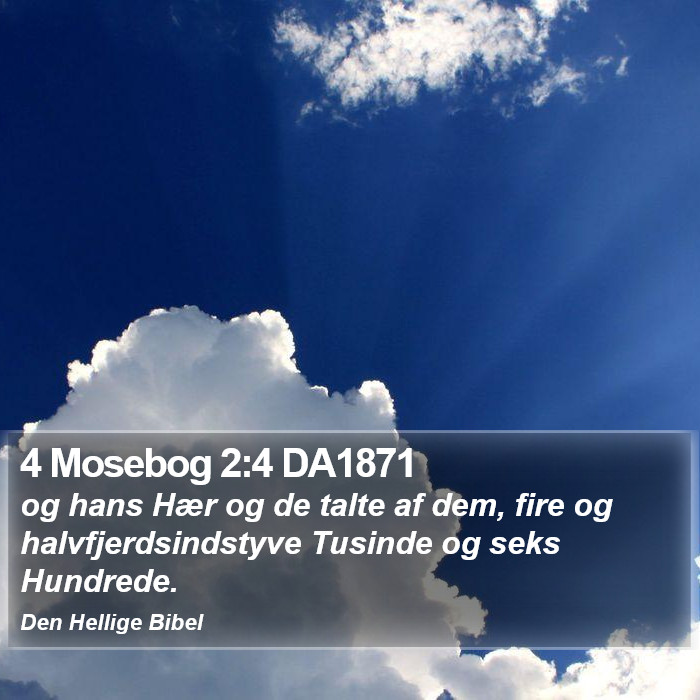 4 Mosebog 2:4 DA1871 Bible Study