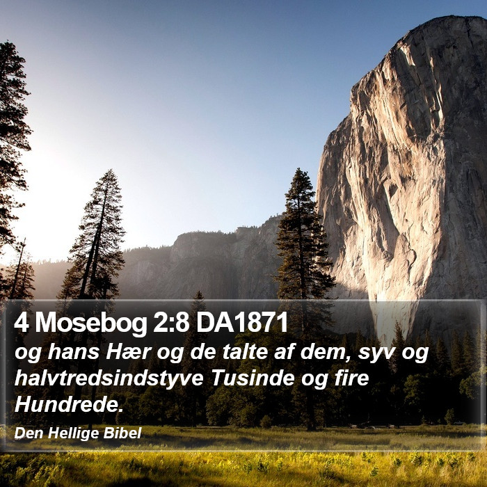 4 Mosebog 2:8 DA1871 Bible Study