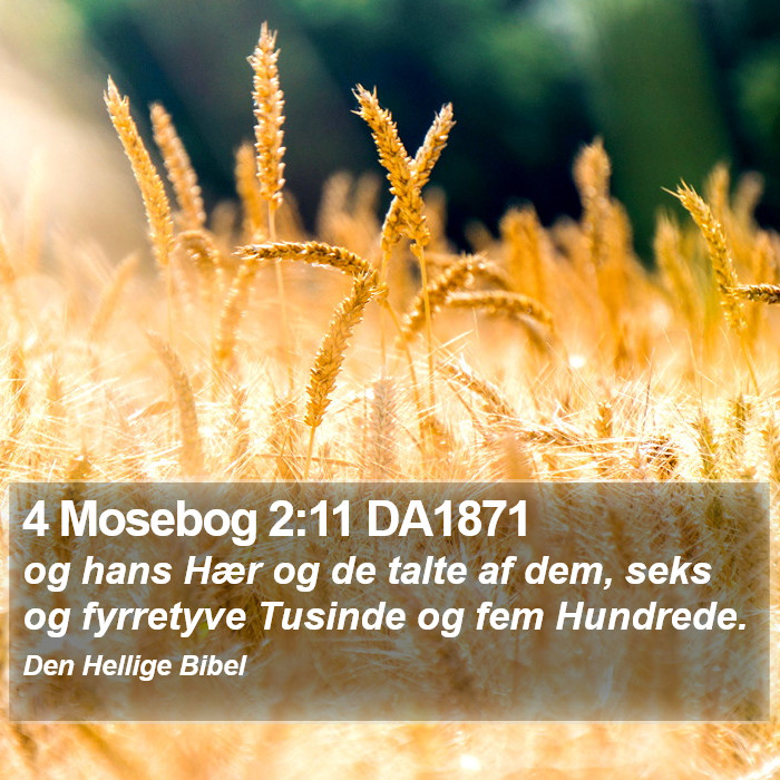 4 Mosebog 2:11 DA1871 Bible Study