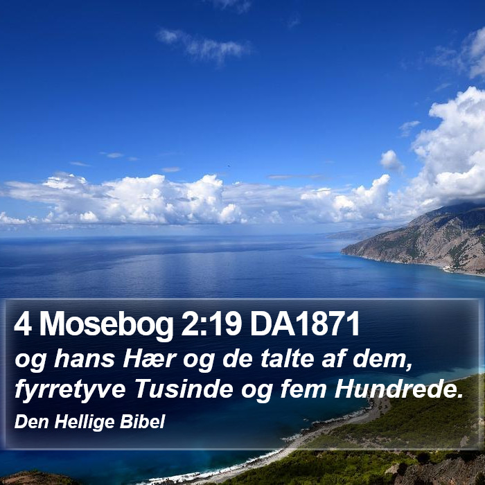 4 Mosebog 2:19 DA1871 Bible Study