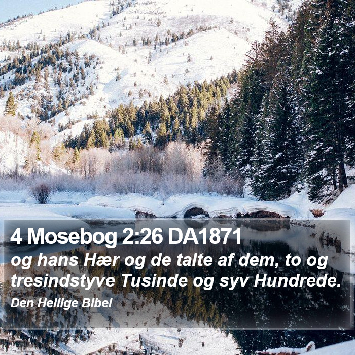 4 Mosebog 2:26 DA1871 Bible Study