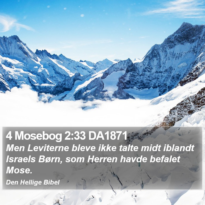 4 Mosebog 2:33 DA1871 Bible Study