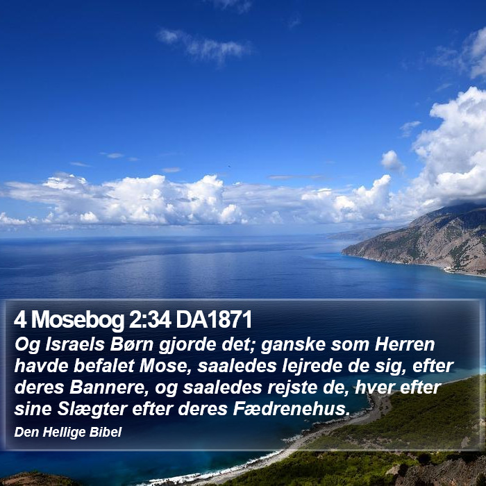 4 Mosebog 2:34 DA1871 Bible Study