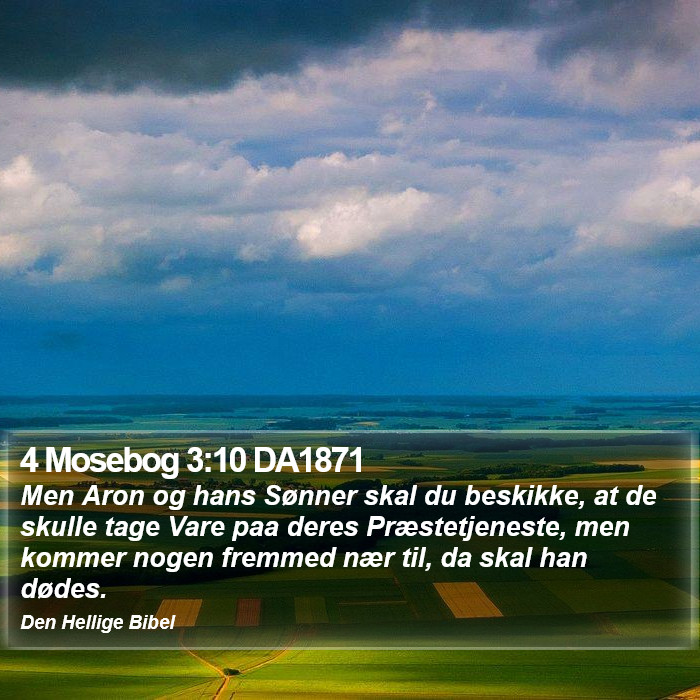 4 Mosebog 3:10 DA1871 Bible Study