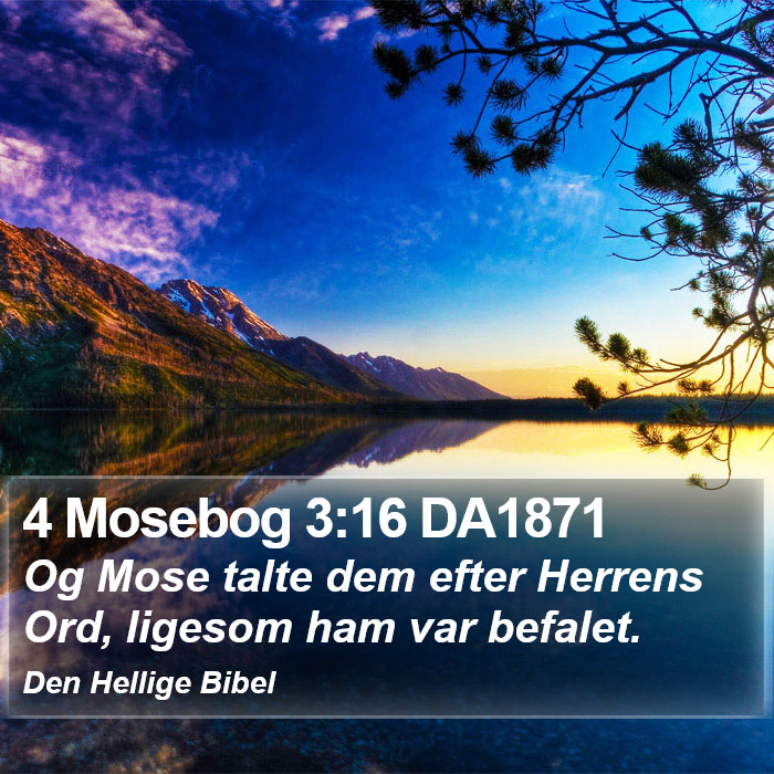 4 Mosebog 3:16 DA1871 Bible Study