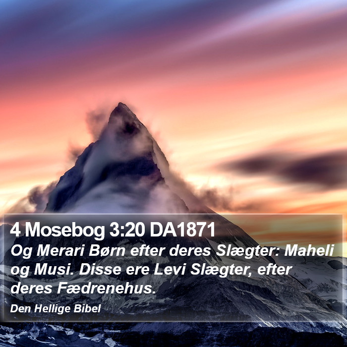 4 Mosebog 3:20 DA1871 Bible Study