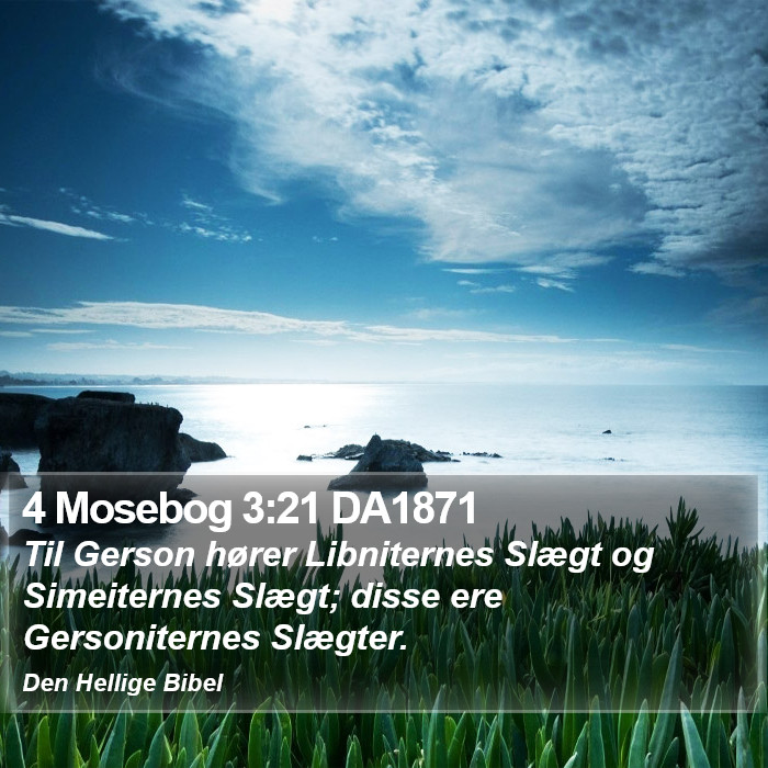 4 Mosebog 3:21 DA1871 Bible Study