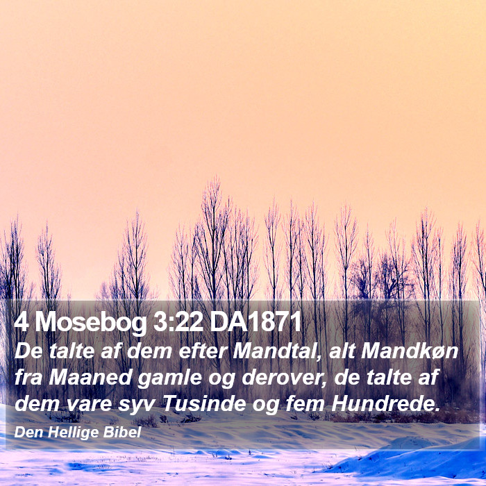 4 Mosebog 3:22 DA1871 Bible Study