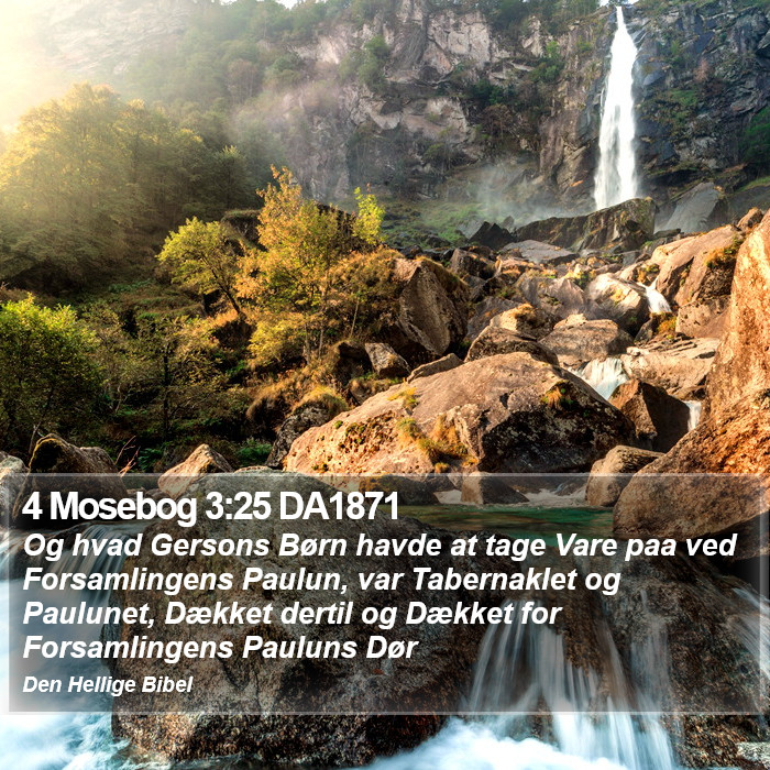 4 Mosebog 3:25 DA1871 Bible Study