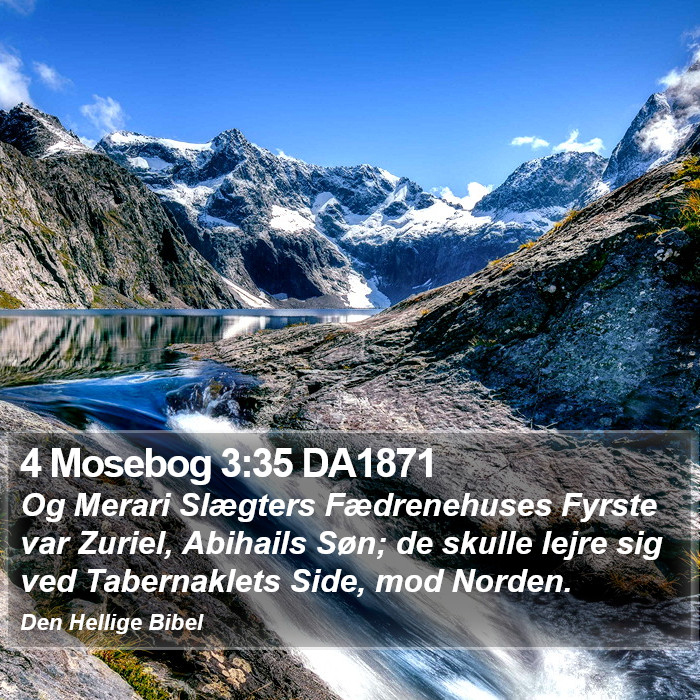 4 Mosebog 3:35 DA1871 Bible Study