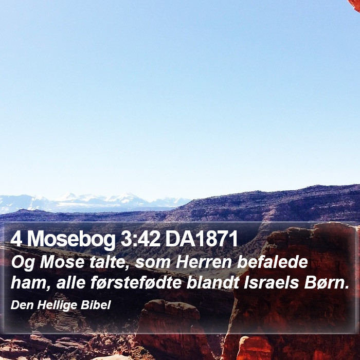 4 Mosebog 3:42 DA1871 Bible Study