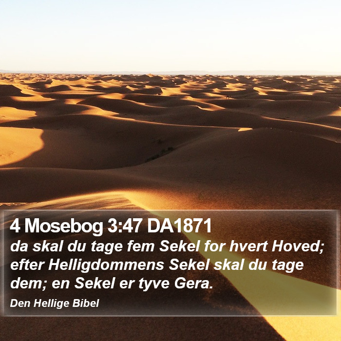 4 Mosebog 3:47 DA1871 Bible Study