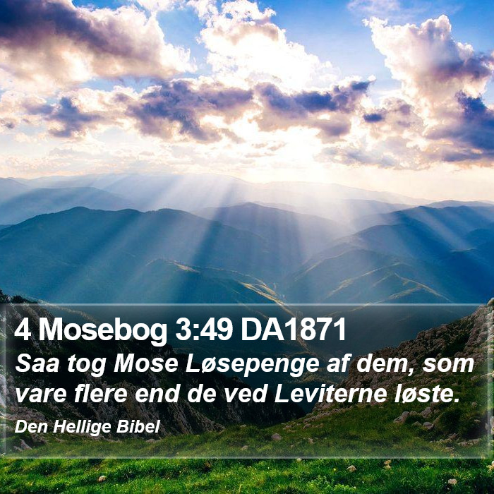 4 Mosebog 3:49 DA1871 Bible Study