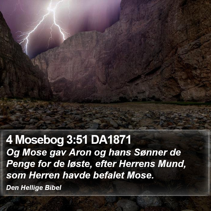 4 Mosebog 3:51 DA1871 Bible Study