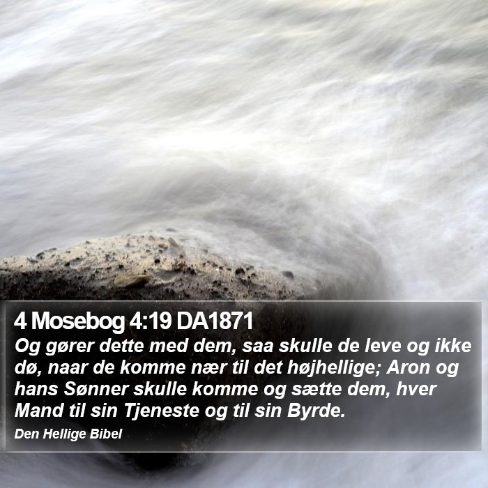 4 Mosebog 4:19 DA1871 Bible Study