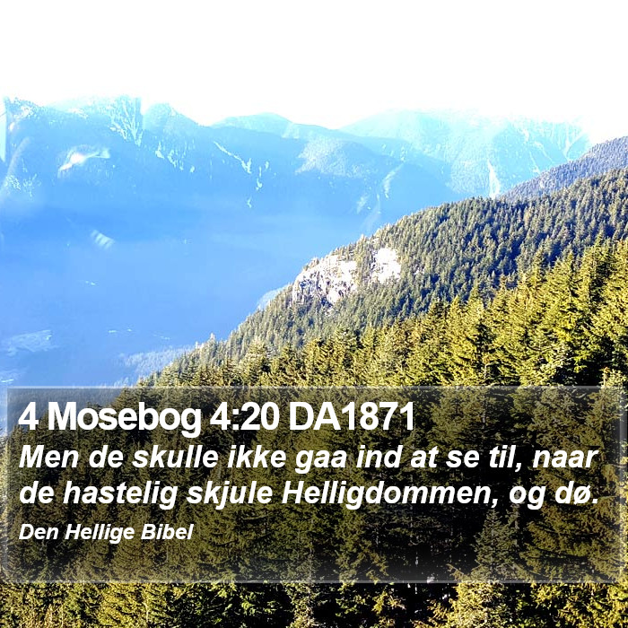 4 Mosebog 4:20 DA1871 Bible Study