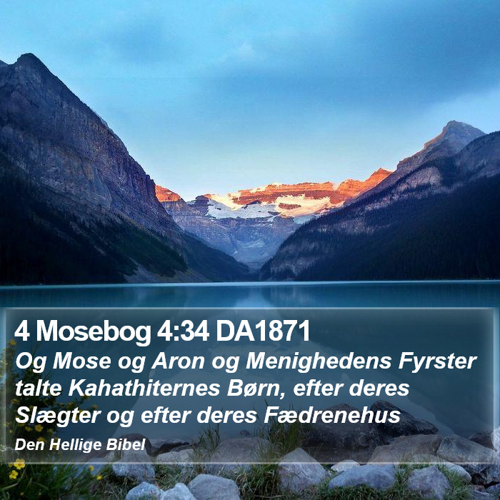 4 Mosebog 4:34 DA1871 Bible Study