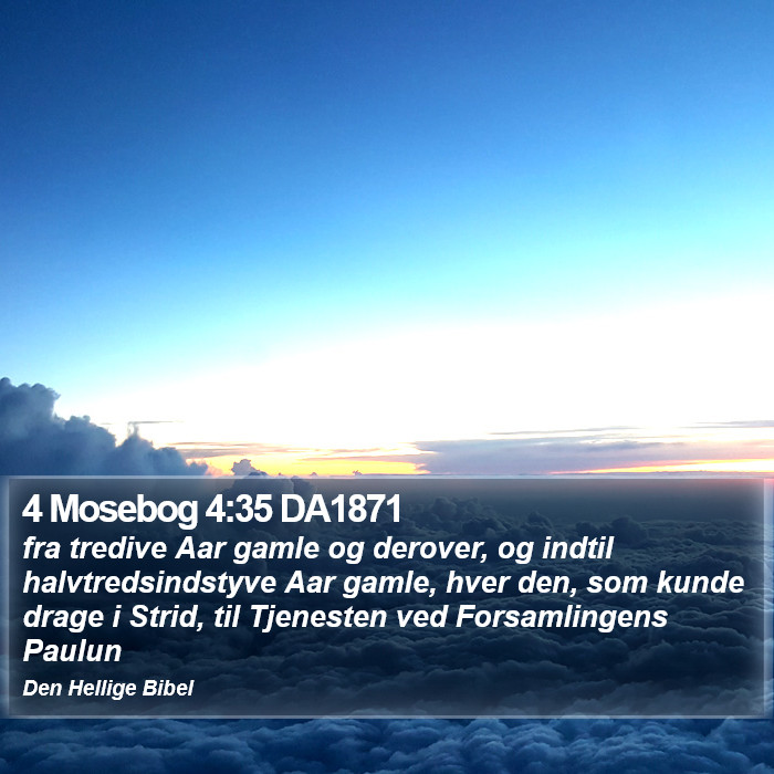 4 Mosebog 4:35 DA1871 Bible Study