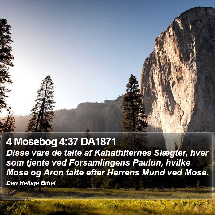 4 Mosebog 4:37 DA1871 Bible Study