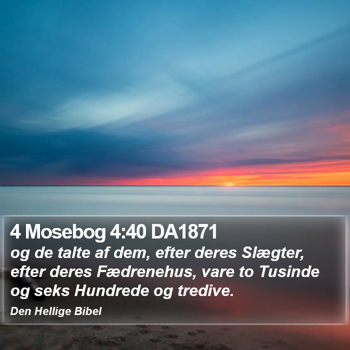 4 Mosebog 4:40 DA1871 Bible Study