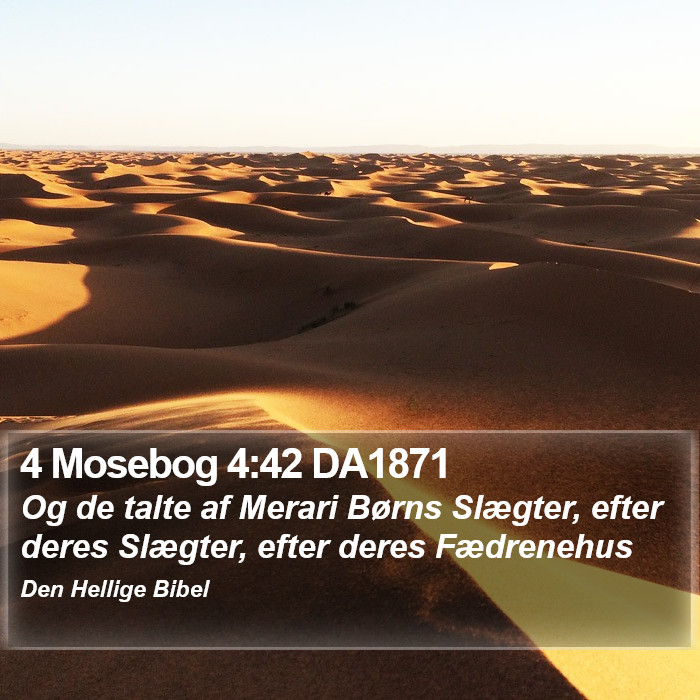 4 Mosebog 4:42 DA1871 Bible Study