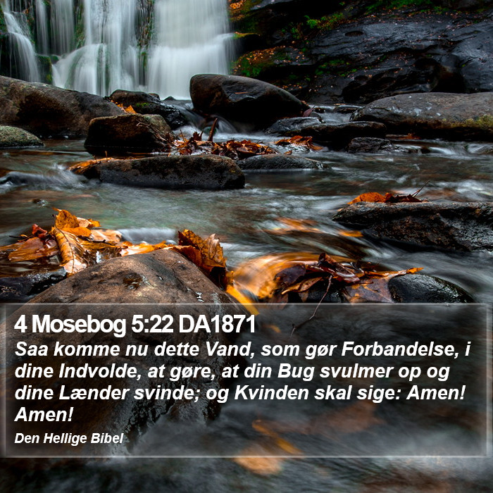 4 Mosebog 5:22 DA1871 Bible Study