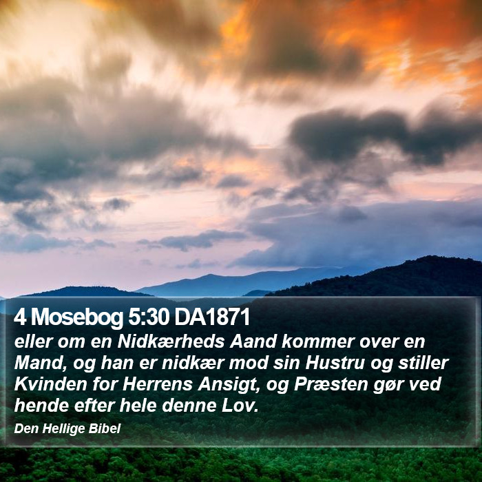 4 Mosebog 5:30 DA1871 Bible Study