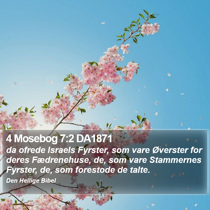 4 Mosebog 7:2 DA1871 Bible Study