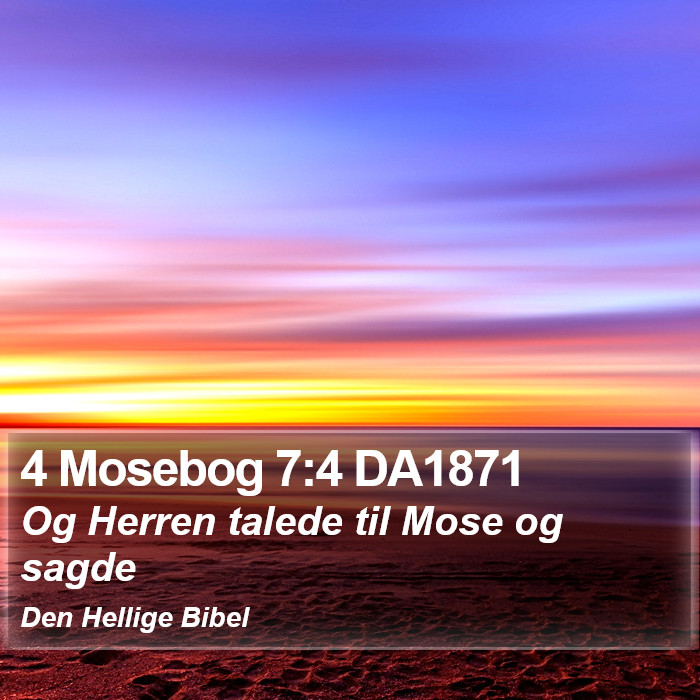 4 Mosebog 7:4 DA1871 Bible Study
