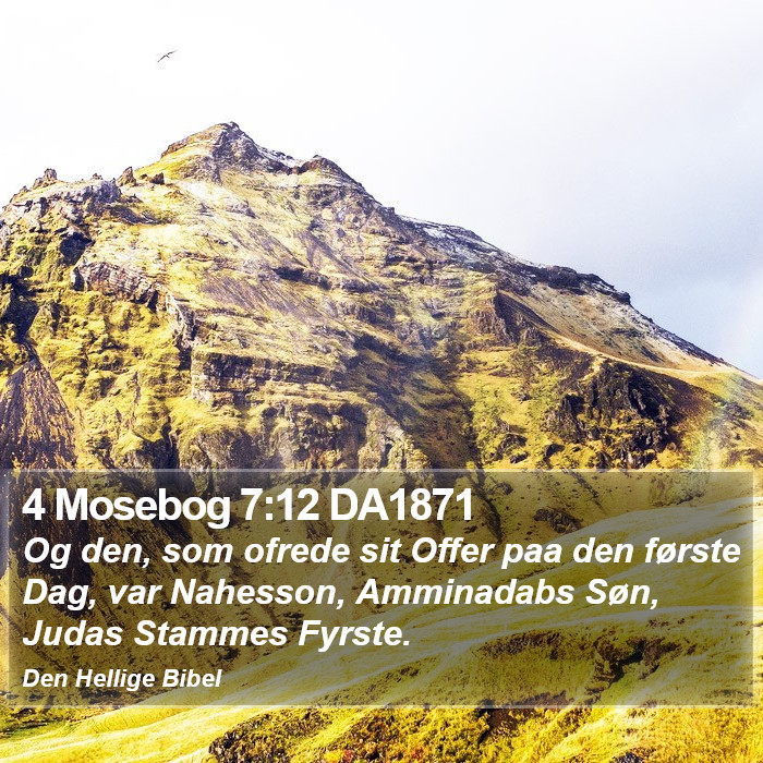 4 Mosebog 7:12 DA1871 Bible Study