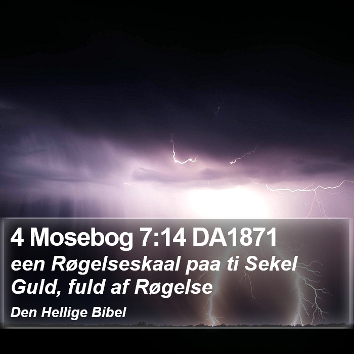 4 Mosebog 7:14 DA1871 Bible Study