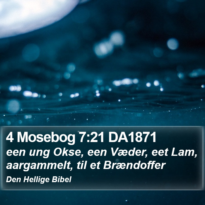 4 Mosebog 7:21 DA1871 Bible Study