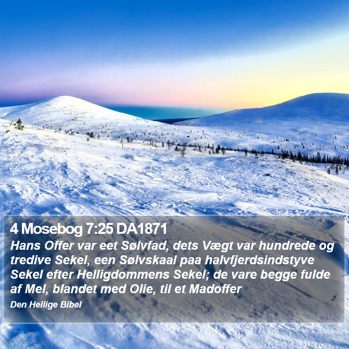 4 Mosebog 7:25 DA1871 Bible Study