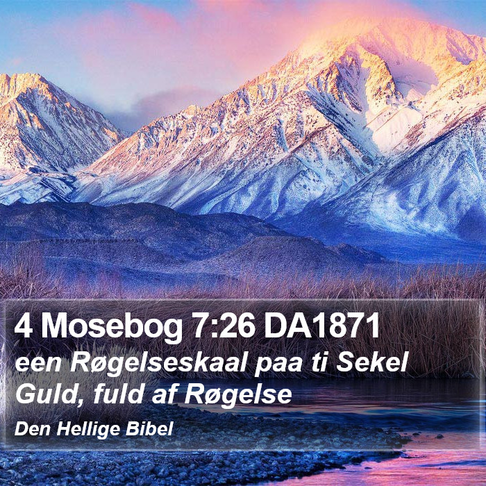 4 Mosebog 7:26 DA1871 Bible Study