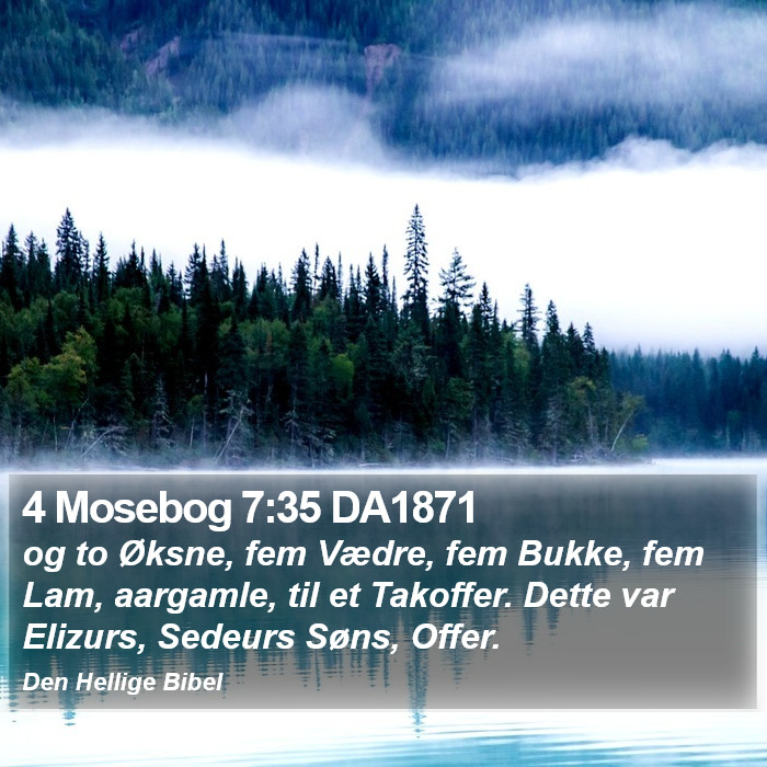 4 Mosebog 7:35 DA1871 Bible Study