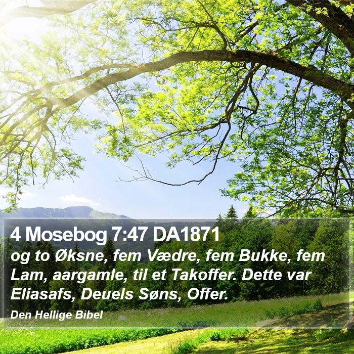 4 Mosebog 7:47 DA1871 Bible Study