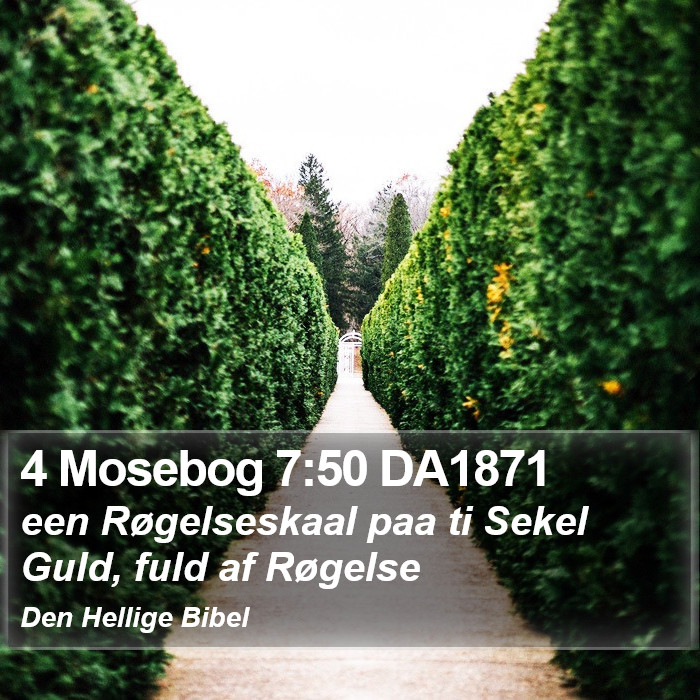 4 Mosebog 7:50 DA1871 Bible Study